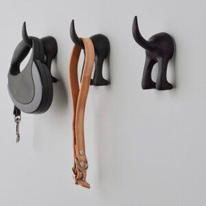 ikea bästis dog wall hook black & white rubber hook 4.5”